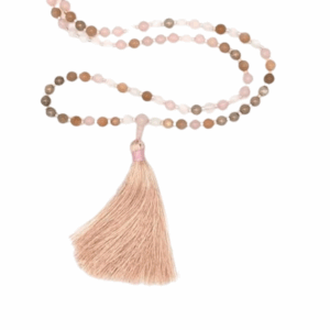 Multicolored Moonstone Mala Necklace